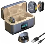 Eyetech Dual Wireless Lavalier Microphone for Android & iPhone | Noise Cancellation | Plug & Play | Mini Clip Mic for Video Recording | Vlogging & Live Streaming with Charging Case (EQ08)