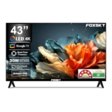 Foxsky 109 cm (43 inch) Frameless Series 4K UHD QLED Google TV FS43GATV (Black)