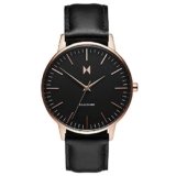 MVMT Boulevard Qtz Basic Slim Black Round Dial Women’s Watch | Black Leather Material | Strap Watch – D-mb01-rgbl