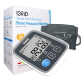 iGRiD Fully Automatic Digital Blood Pressure Monitor | BP Machine with Backlit Display, Adjustable Cuff, Advanced Algorithm Measurement, Dual User Memory