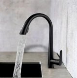 BANZER Kitchen Faucet Pull Out Kitchen Tap Single Hole 360° Rotatable Degree Kitchen Shower Faucet Black for Hot & Cold Water