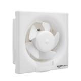 Amazon Basics Ventilation 8″ Fan | 40W | 5 Blades | 200 mm Sweep | 2.3 dB Low Noise | Window Mount | Wall Switch Control | White Plastic