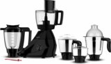 Butterfly Rapid Food Processor 750 W Juicer Mixer Grinder(MAGIC / MAGIC 5 JAR | 5 Jars | Atta Kneading, Veggie Chopping Features and India’s First cool touch Chutney Jar with Air-Gap Cooling | Black)