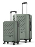 Safari Symphony Set of 2 Trolley Bag Hard Case Polypropylene, 8 Spinner Wheels, 360 Degree Wheeling Carry on Luggage, Travel Bag, Suitcase for Travel, Trolley Bags for Travel, Thyme Green