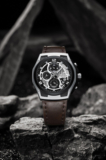 NAVIFORCE NF8051L Distinctive and Elegant Silver and Brown color Genuine Leather Analog Watch  – For Men