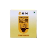 iZaG Monk Fruit Natural Sweetener cystaline | Zero Calorie Sugar Alternative | Keto & Diabetic Friendly | 1:1 Sugar Replacement | 100 Single-Serve Sachets (1.2 Gram Each) | For Tea, Coffee, Cooking & Baking