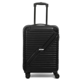 Emblem Luggage Hard Polypropylene Cabin Trolley Small 55cm Trolley Bag for Travel, Lock System 360 Degree 8 Wheels (Black)