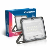 Crompton TabLight Outdoor Waterproof LED Flood Light 10W Cool Day Light | Pack of 1 | IP65 Rated, Wide-Beam, BIS Approved | Ideal for Garage, Garden, Parking & Commercial Use