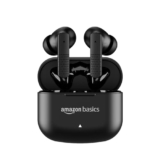 Amazon Basics True Wireless in Ear Earbuds with Mic, Up to 36 Hours Play Time, Low-Latency Gaming Mode, IPX4 Water-Resistance, Bluetooth 5.4 (Black)