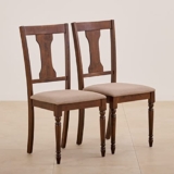Home Centre Helios Zoe Set of 2 Fabric Dining Chairs – Brown