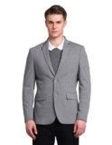 Arrow Solid Knitted Blazer for Men – Slim Fit, Button Closure Casual Blazer for Men – 42, Grey