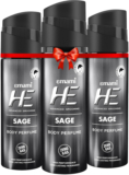 HE Sage Deodorant Spray  –  For Men(360 ml, Pack of 3)