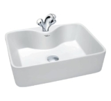 Hindware Italian Collection Vasca Over the Counter Wash Basin for Bathroom | Made of Ceramic | Star White Color | 10-Year Manufacturer Warranty