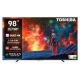 Toshiba 248 cm (98 Inches) Smartchoice 4K Ultra HD Smart QLED TV |Dolby Vision Atmos, HDR10+ |144 Hz Panel| 2.1 CH 61W Speaker with Sub Woofer|REGZA Engine ZRi|Voice Control|VIDAA OS |98Z570RP(Black)
