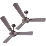 Havells 1200mm Festiva ES Ceiling Fan| Premium Finish|Energy Saving| Designer Fan for Home Decor|Elegant Look| 230 m³/min Air Delivery| Hi-Speed Low Noise|100% Copper Motor (Pack of 2, Espresso Brown)