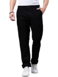 Style Quotient Men Balck Stretchable Chinos Trouser Black