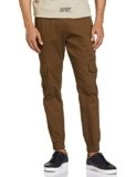 Amazon Brand – Symbol Men’s Stretchable Cargo Jogger Pants | Chinos | Casual Trousers (Slim Fit) (Twill_32) Brown