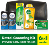 Dettol Ultimate Multipurpose Grooming & Shower Kit Men(6 Items in the set)