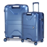 Verage Luxe Romero Set of 2 (M+L) Polycarbonate Hard Shell Luggage with TSA Lock, Lightweight Trolley Suitcase with Double Spinner Wheels, 5-Year International Warranty (24/28,Midnight Blue)