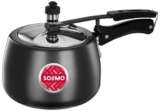 Amazon Brand – Solimo Hard Anodised Pressure Cooker With Stainless Steel Lid, 3 Liter