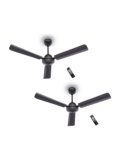 DIGISMART Storm | BLDC Motor | Remote Control | Energy Saving | Silent Operation with 5 Year Warranty BLDC Motor with Remote 1200 mm Ceiling Fan(5 Star | Dark Brown | Pack of 2)