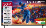 LG AI TV UA8200 126 cm (50 inch) Ultra HD (4K) LED Smart WebOS TV with Alpha7 AI Processor 4K Gen8 | 4K Super Upscaling | AI Picture Pro | 4K Expression Enhancer | NEW AI Magic Remote Compatible | AI Search with MS Copilot | AI Sound Pro (9.1.2 ch) | Dolby Atmos | Chromecast Built-in(50UA82006LA)