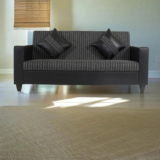 Flipkart Perfect Homes Crete Leatherette and Fabric 3 Seater  Sofa(Finish Color – Black and Silver, DIY(Do-It-Yourself))