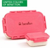United Colors of Benetton Stainless Steel Utility Container  – 880 ml(Pink)