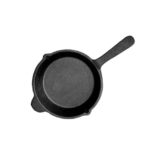 kyyte Cast Iron Pre-Seasoned Frying Pan/Skillet 16 cm Dia 100% Pure, Toxin Free and Enamel Free Black