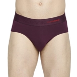 Underjeans Men Cotton Blend Purple Brief Regular Fit Solid (Pack of 1) (UJNPBS057 L)