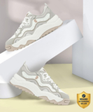 RED TAPE Sneakers For Women(White, Beige, Grey , 5)