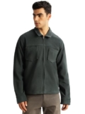 Thomas Scott Men’s | Regular Fit | Long Sleeves | Self Design | Zip Closure | Dry Clean | 2 Pockets | Polyester | Knitted | Open-Front | Jacket (TMSCTSHKT100_BottleGreen_2XL)