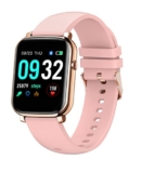 French Connection F1 (Color : Pink ) Touch screen Unisex Metal case Smartwatch with Heart rate & Blood pressure monitoring,upto 14 days active battery life and Silicone strap (F1-C)