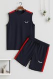 Chrome & Coral Men Polyester Blend Track Suit