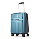 Aristocrat Atlas Cabin Polycarbonate Hard Case 8-Wheel Trolley Bag, Blue