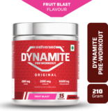 Wellversed Dynamite Pre-Workout (210g, 15 Servings) | Unleash Explosive Energy Pre Workout(210 g, Fruit Blast)