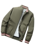 TAGAS Men’s Bomber Polyester Short Length Jacket Green Large