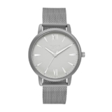 Sonata Poze Quartz Analog Grey Dial Mesh Strap Watch for Men-SP70039KM05W