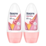 Rexona Fresh Rose Even Skin Tone Underarm Roll-On Deodorant for Women | 48-Hour Odour Protection, 0% Alcohol | 50ml (Pack of 2)