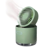 ATEVON Mini Desktop Cooling Fan – Rotating Spray Humidifier Fan with Automatic Oscillation, Water Tank, and Air Conditioning Function