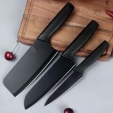 JITRUVA Stainless Steel Professional Kitchen Knife Set, 3-Piece Meat and Chef’s Knife with Non-Slip Handle, Manual Sharpening for Home and Restaurant Use