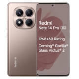 Redmi Note 14 Pro 5G Champagne Gold 8GB RAM 128GB Storage|50 MP Sony Camera Setup|Corning Gorilla Glass Victus 2 | 1.5K 3D Curved AMOLED | Mediatek Dimensity 7300- Ultra |IP68 IP69