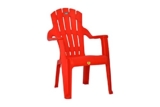 Prima Baby Plastic Chair 124 Modern and Comfortable with Backrest for Study | Play | Desk | Kids with Arms for Home/School/Dining for 2 to 6 Years Age, Red Color