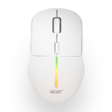 Acer Prism Wireless Mouse | Dual Mode 2.4GHz & BT 5.1 | 6 Buttons with Scroll Wheel | 800/1200/1600 DPI | Rechargeable 500mAh Battery | Running RGB | Lightweight 73g I Windows & Mac Compatible – White