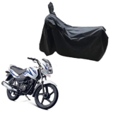 Oshotto Dust and Water Proof Double Mirror Pocket Leatherite Bike Body Cover Compatible with Tvs Star Sport (Black)