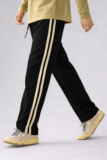 Vontade Striped, Colorblock Men Black Track Pants
