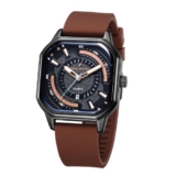 Daniel Hechter Modern Analog Watch for Men with Octagon dial and Silicon Band