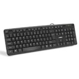 FRONTECH Wired Keyboard | Membrane Keys with Retractable Stands | USB Plug & Play | Ergonomic & Comfortable Design | 1 Year Warranty (FT -1672, Black)