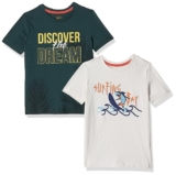 Amazon Brand – Symbol Boys 100% Cotton Printed Half Sleeves T-Shirt | Age 2-16 Years (Pack of 2)