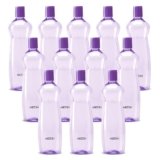 MILTON Pacific 1000 Pet Water Bottles, 1 Litre Each, Set of 12, Purple | BPA Free | Leak Proof | Office| Gym | Home | Kitchen | Travel | Hiking | Treking | Reusable